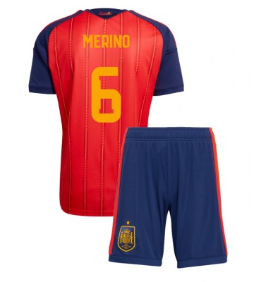 Spanien Mikel Merino #6 Hemmaställ Barn VM 2026 Kortärmad (+ Korta byxor)
